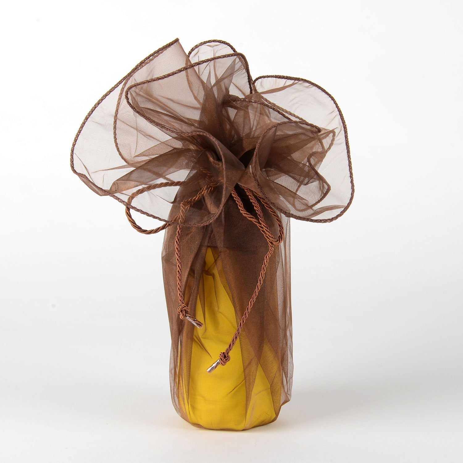 Organza Wrapper with Cord - Brown BBCrafts.com