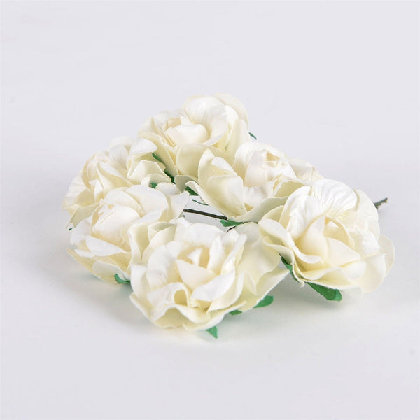 Paper Flowers- Ivory (6x12) BBCrafts.com