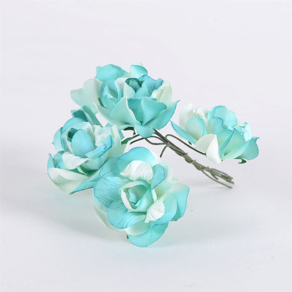 Paper Flowers- Jade w. Ivory (6x12) BBCrafts.com