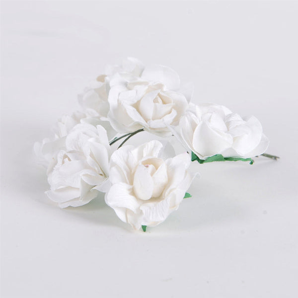 Paper Flowers- White (6x12) BBCrafts.com