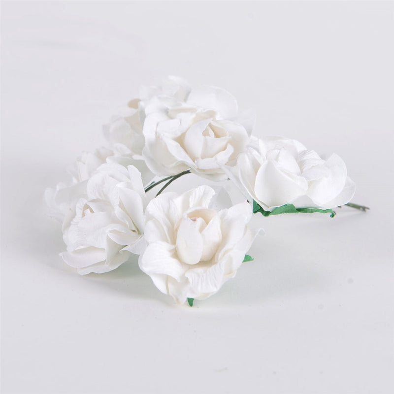Paper Flowers- White (6x12) BBCrafts.com