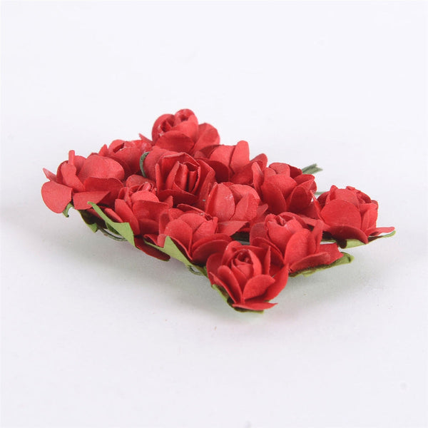 Paper Rose Flowers (12x12) Red ( 12 Paper Flowers ) BBCrafts.com
