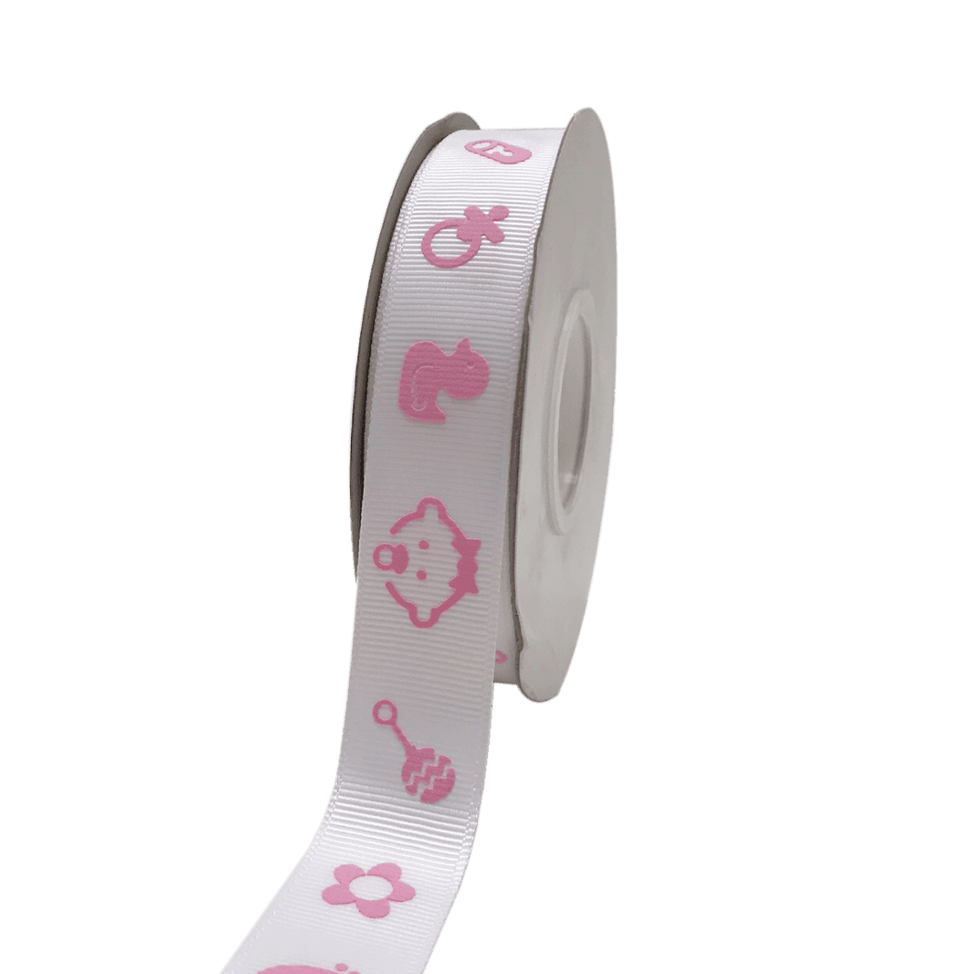 Baby Print Ribbons | Baby Footprint Wholesale Ribbon | BBCrafts ...