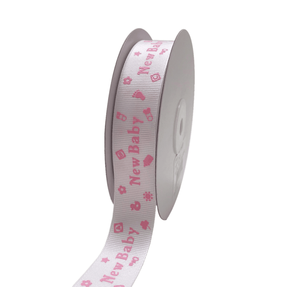 Baby Print Ribbons | Baby Footprint Wholesale Ribbon | BBCrafts ...