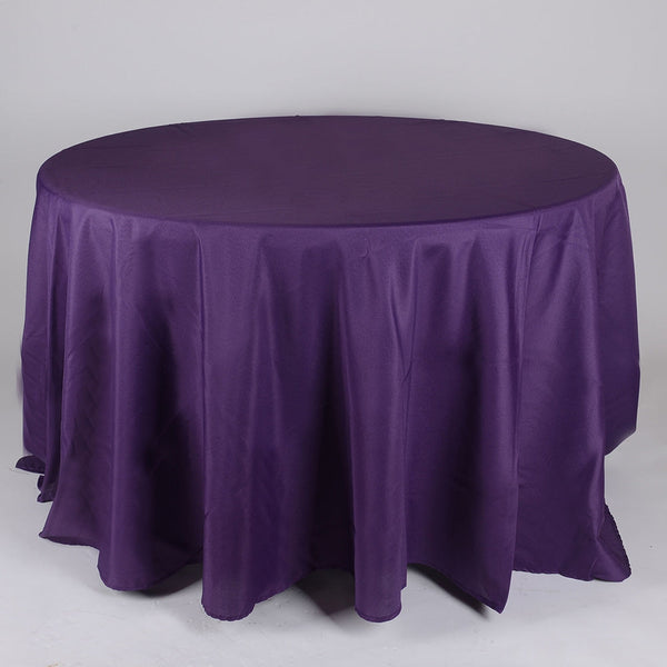 Plum- 108 Inch Round POLYESTER Tablecloths - 108 inch | Round