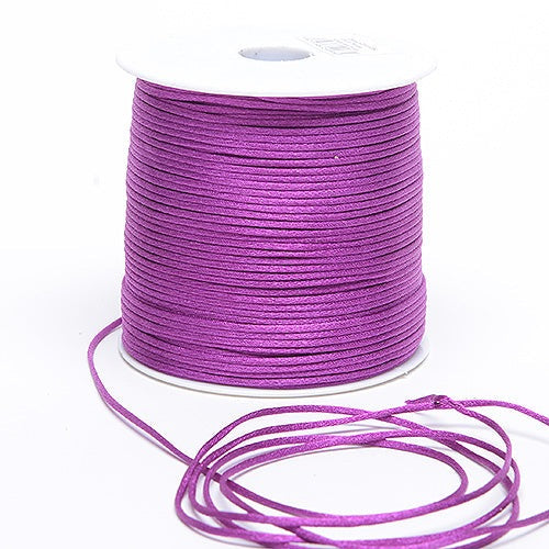 Purple - 2mm Satin Rat Tail Cord - ( 2mm x 250 Yards ) BBCrafts.com