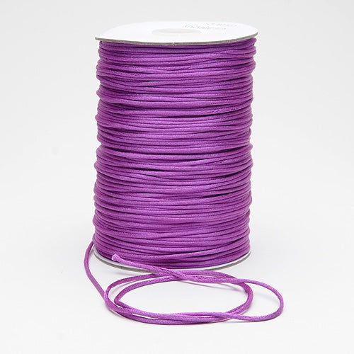 Purple - 3mm Satin Rat Tail Cord - ( 3mm x 100 Yards ) BBCrafts.com