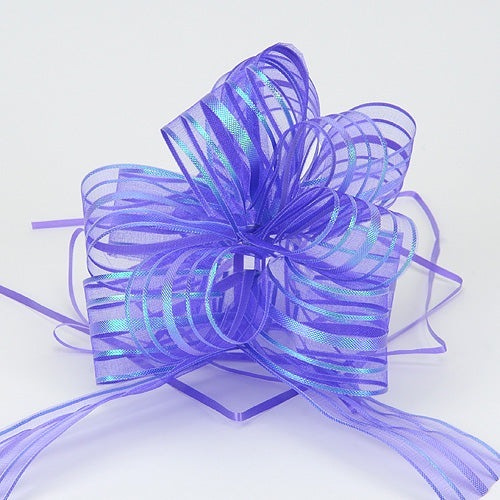 Purple 4 Inch Pull Bow - Pack of 12 BBCrafts.com