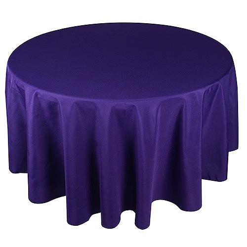 Purple - 70 Inch Round Tablecloths - ( W: 70 Inch | Round ) BBCrafts.com