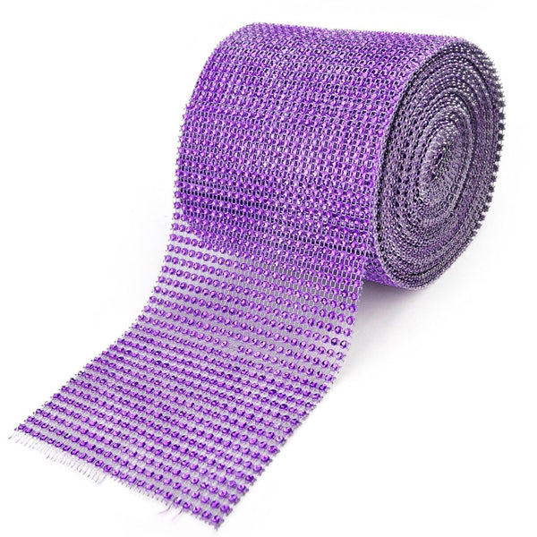 Purple - Bling Diamond Rolls - ( 1-1/2 Inch x 10 Yards ) BBCrafts.com