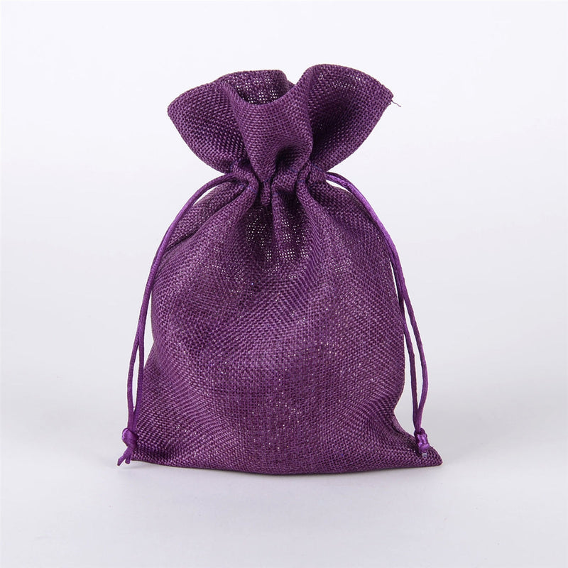 Purple - Faux Burlap Bags ( 6x9 inch - 6 Bags) BBCrafts.com