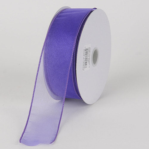 Purple Haze - Organza Ribbon Thick Wire Edge 25 Yards - ( 2 - 1/2 Inch | 25 Yards ) BBCrafts.com