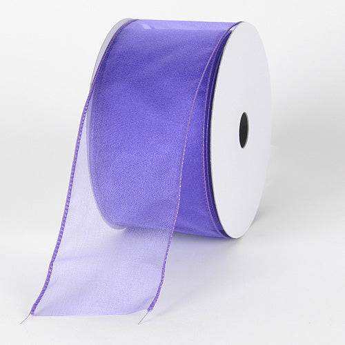 Purple Haze - Organza Ribbon Thick Wire Edge 25 Yards - ( W: 1 - 1/2 Inch | L: 25 Yards ) BBCrafts.com