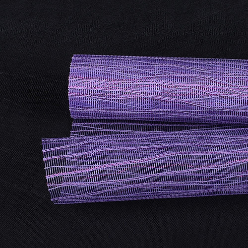 Purple - Metallic Twine Mesh Wrap - ( 21 Inch x 6 Yards ) BBCrafts.com