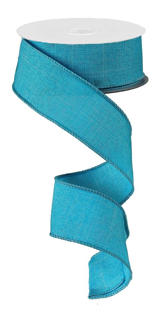 1.5 Inch x 10 Yards Royal Burlap Ribbon - Turquoise