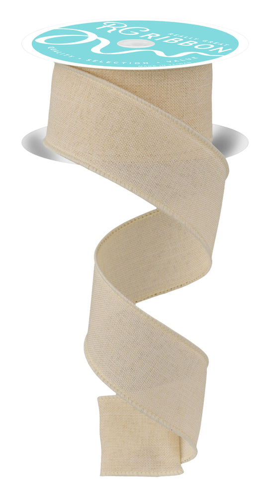 1.5 Inch x 10 Yards Royal Burlap Ribbon - Cream