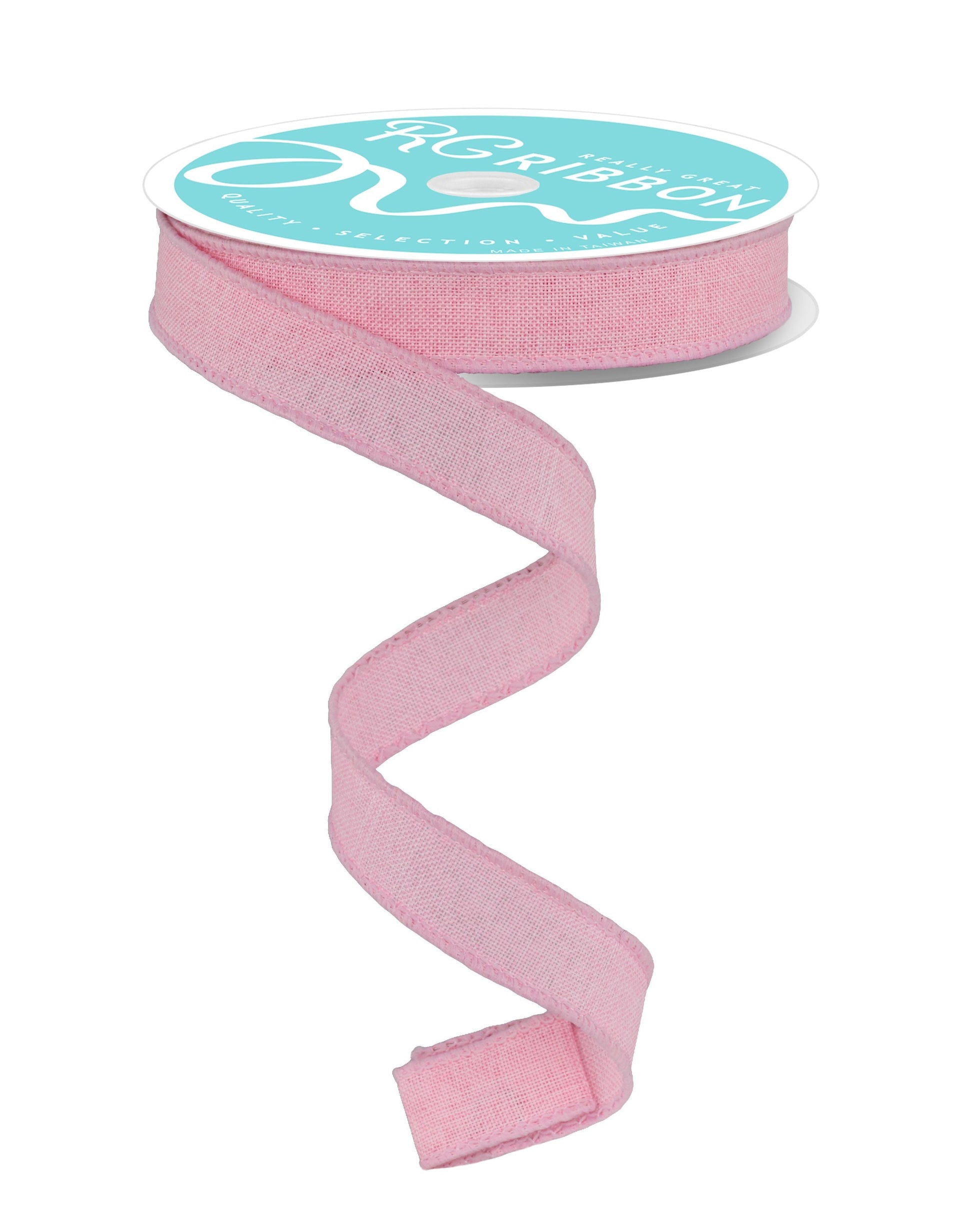 5/8 Inch x 10 Yards Royal Burlap Ribbon - Light Pink