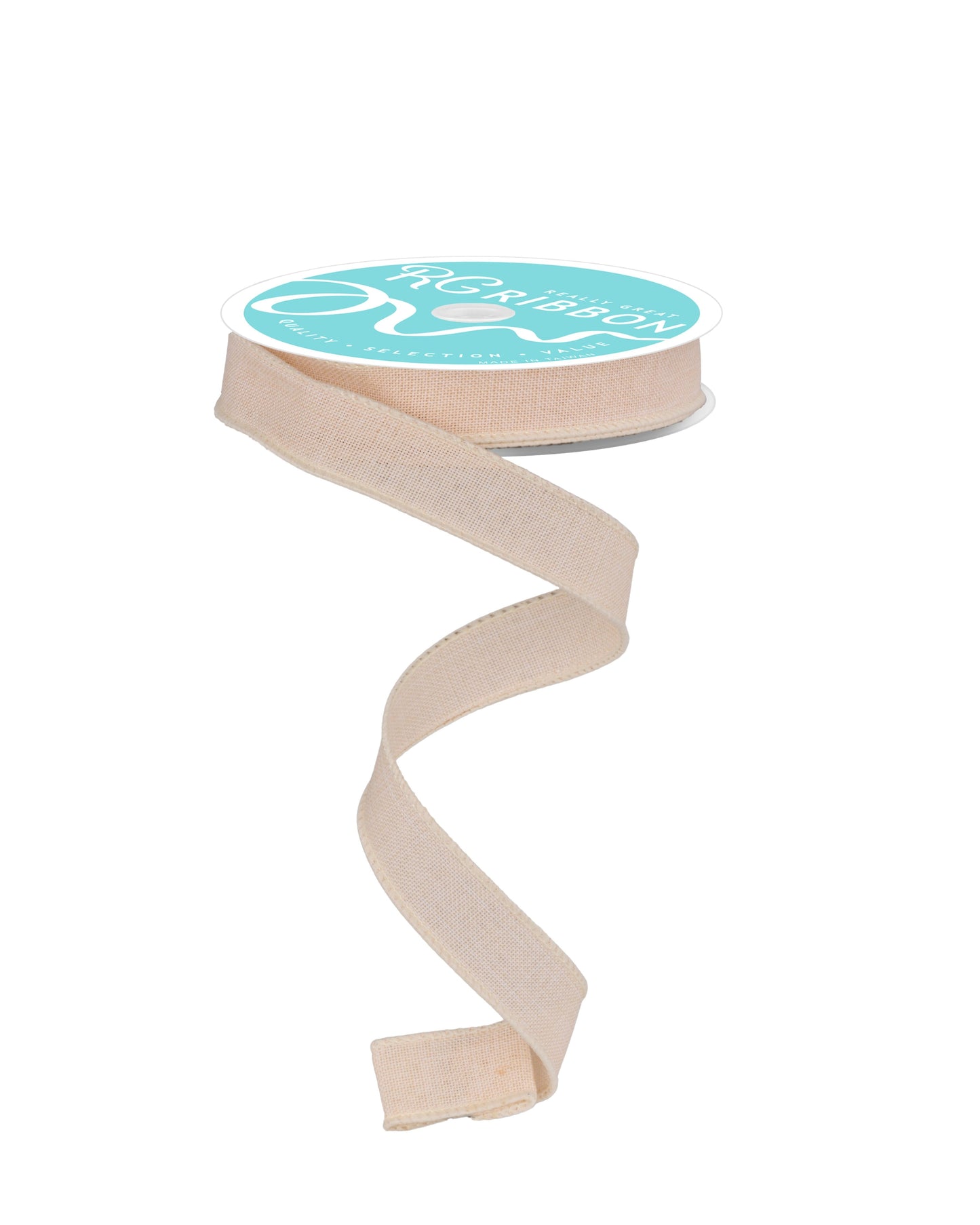 5/8 Inch x 10 Yards Royal Burlap Ribbon - Cream