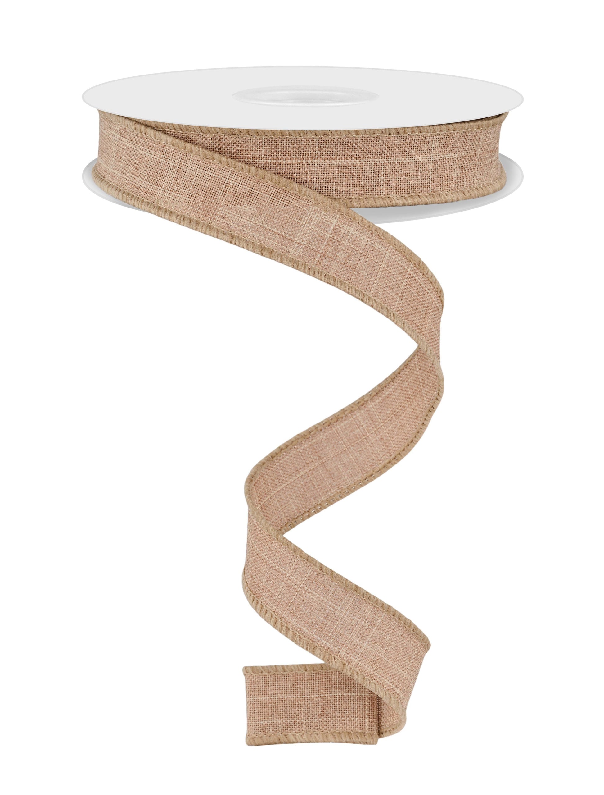 5/8 Inch x 10 Yards Royal Burlap Ribbon - Light Beige