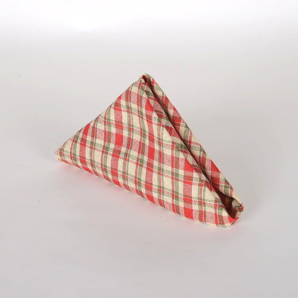 Red - Checkered/ Plaid Napkins - Pack of 4 BBCrafts.com