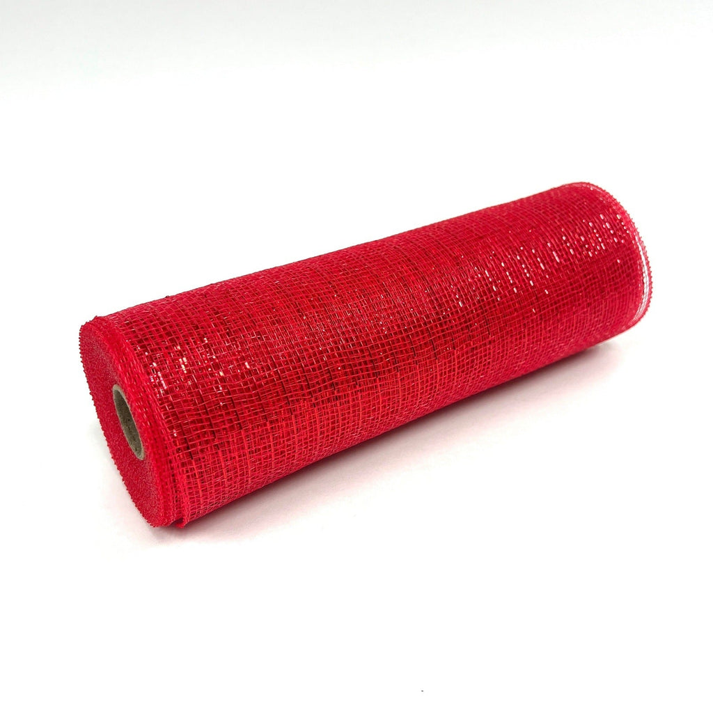 Red Mesh Metallic Ribbon