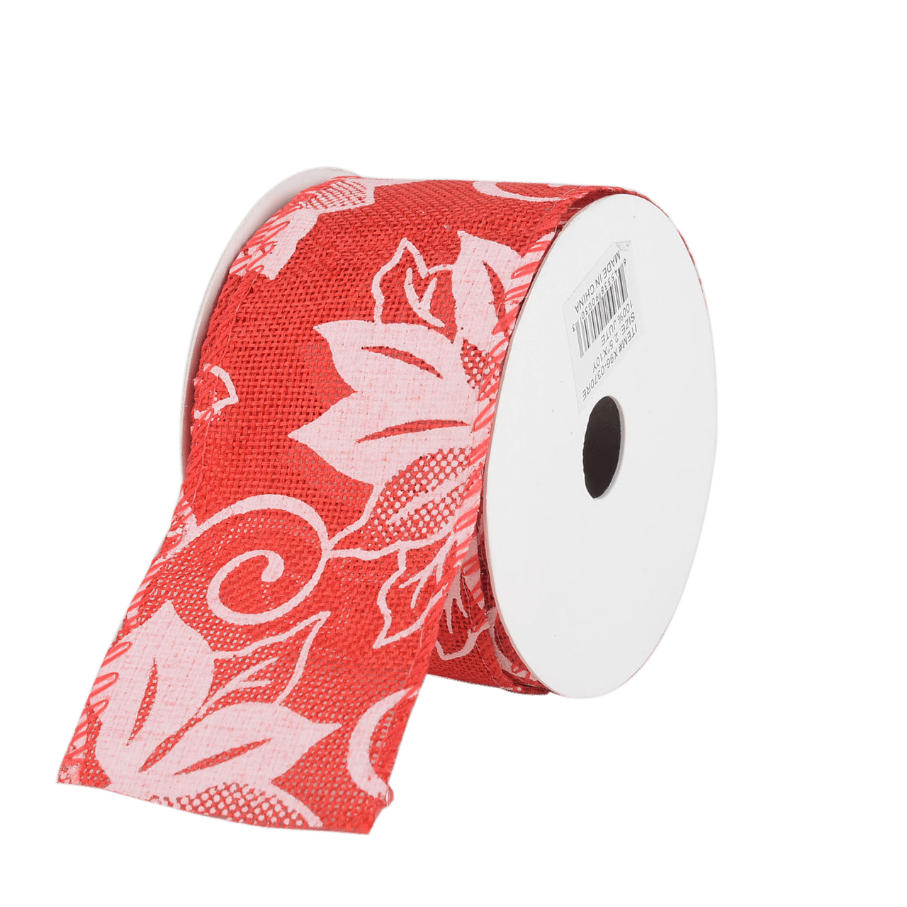 Red Faux Burlap Christmas Ribbon - (2.5 Inch x 10 Yards) - 960370RE BBCrafts.com