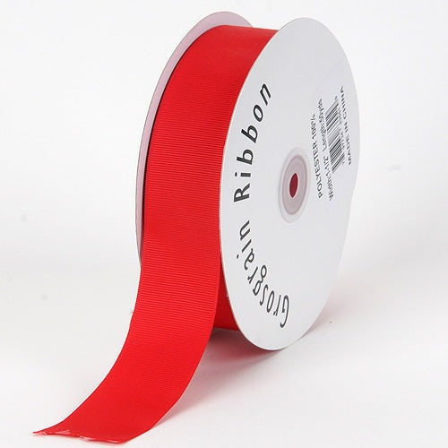 Red - Grosgrain Ribbon Solid Color - ( W: 1 - 1/2 Inch | L: 50 Yards ) BBCrafts.com