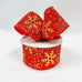 Red Metallic Gold Snowflake Ribbon ( 2-1/2 Inch x 10 Yards ) – BBCrafts.com
