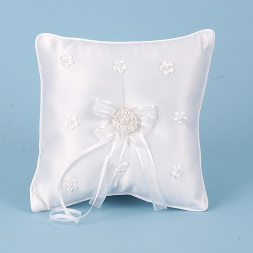 Ring Bearer Pillow White ( 7 Inch ) - 403501 BBCrafts.com