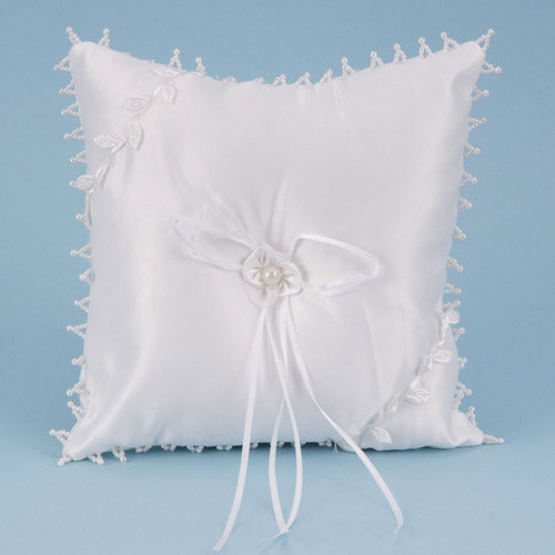 Ring Bearer Pillow White ( 7 Inch x 7 Inch ) - 404501 BBCrafts.com