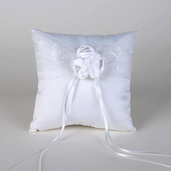 Ring Bearer Pillow White ( 7 Inch x 7 Inch ) - 5615W BBCrafts.com