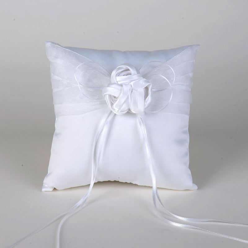 Ring Bearer Pillow White ( 7 Inch x 7 Inch ) - 5615W BBCrafts.com