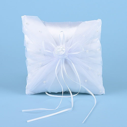 Ring Bearer Pillow White ( 7 Inch x 7 Inch ) - 5801WW BBCrafts.com