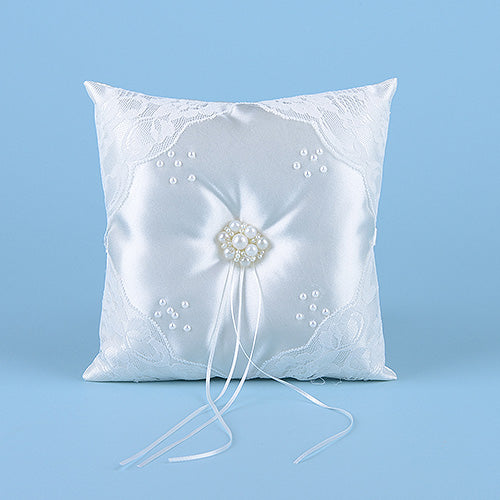 Ring Bearer Pillow White ( 7 Inch x 7 Inch ) - 5805W BBCrafts.com