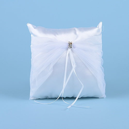 Ring Bearer Pillow White ( 7 Inch x 7 Inch ) - 5807W BBCrafts.com