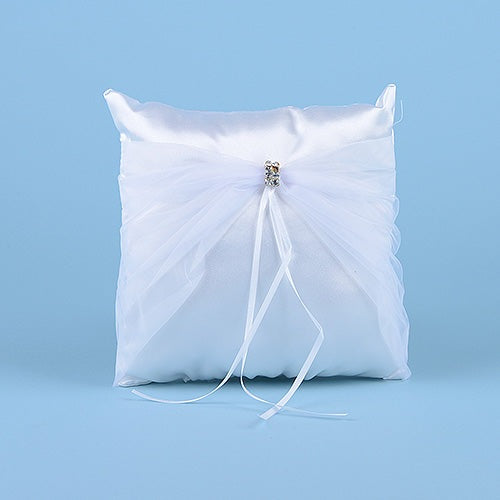 Ring Bearer Pillow White ( 7 Inch x 7 Inch ) - 5807W BBCrafts.com