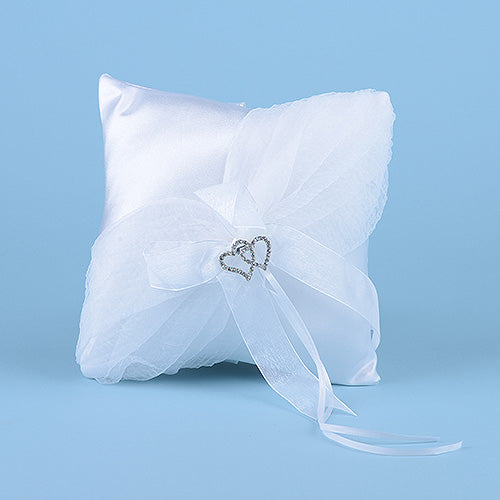 Ring Bearer Pillow White ( 7 Inch x 7 Inch ) - 5808W BBCrafts.com