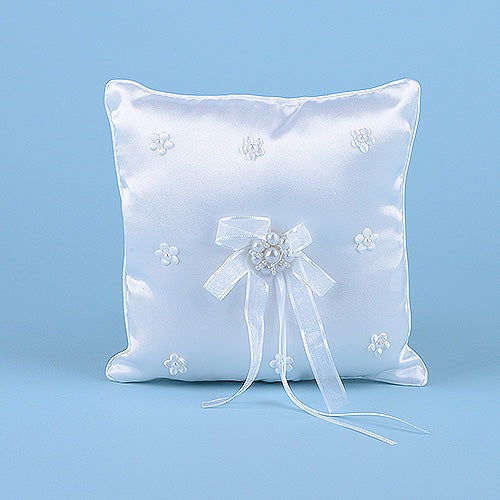 Ring Bearer Pillow White ( 7 Inch x 7 Inch ) - 5810W BBCrafts.com