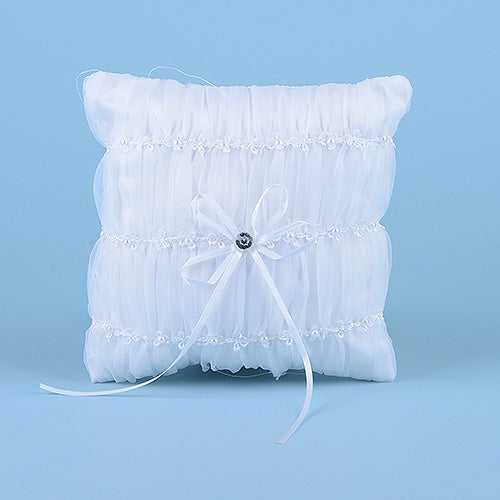 Ring Bearer Pillow White ( 7 Inch x 7 Inch ) - 5816W BBCrafts.com