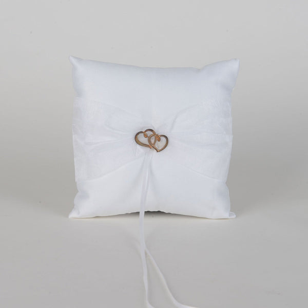 Ring Bearer Pillow White ( 7 x 7 Inch ) - 5635W BBCrafts.com