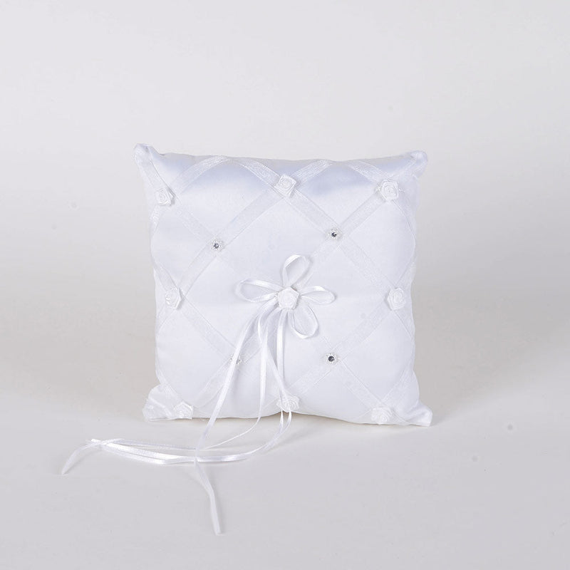 Ring Bearer Pillow White ( 7 x 7 inches ) - JSW308 BBCrafts.com