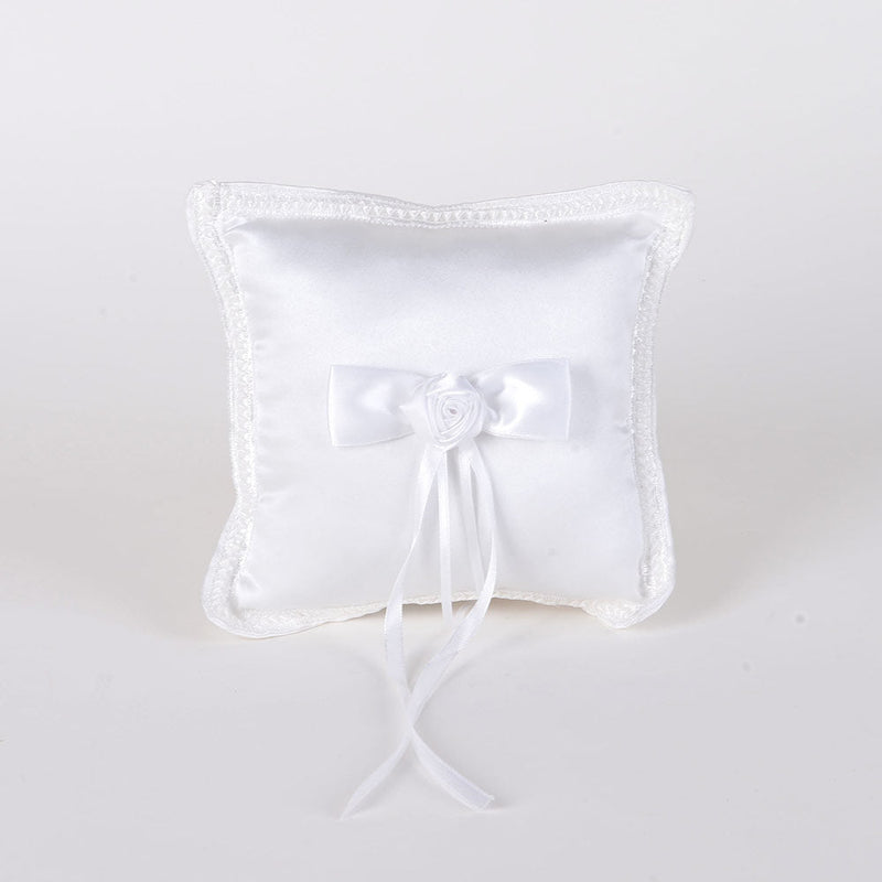 Ring Bearer Pillow White ( 7 x 7 inches ) - JSW347 BBCrafts.com
