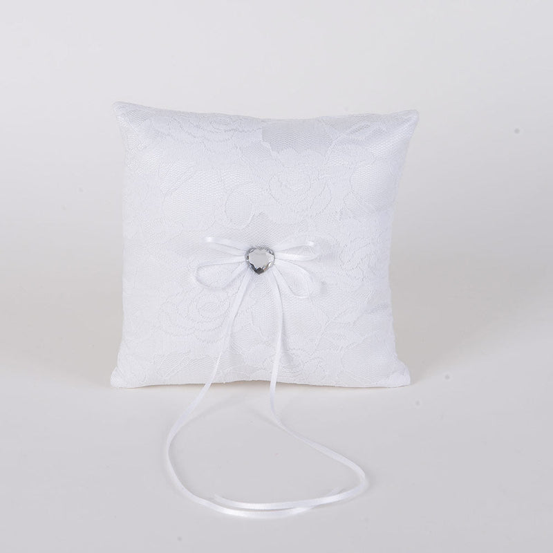 Ring Bearer Pillow White ( 7 x 7 inches ) - JSW375 BBCrafts.com