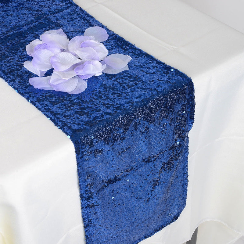 Royal Blue Duchess Sequin Table Runner BBCrafts.com