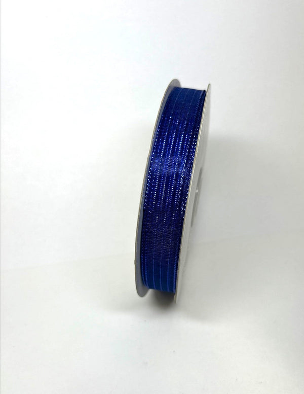 Royal Blue with Royal Blue - Corsage Ribbon - ( W: 5/8 Inch | L: 50 Yards ) BBCrafts.com