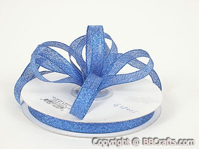 Royal - Metallic Ribbon - ( W: 1/4 Inch | L: 25 Yards ) BBCrafts.com