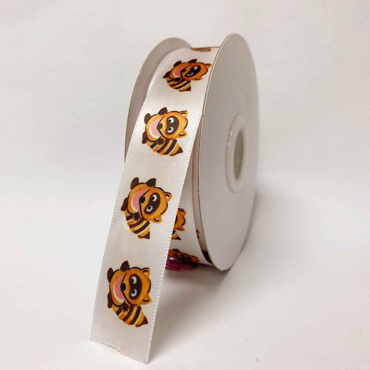 Ribbon Rax 7/8 Inch | 25 Yards Raccoon Design Satin Ribbon | BBCrafts – BBCrafts.com