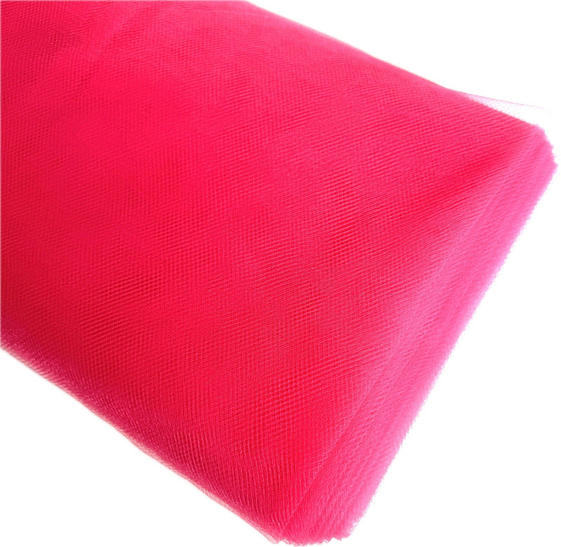 Shocking Pink - 54 Inch Premium Tulle Fabric Bolt x 40 Yards BBCrafts.com