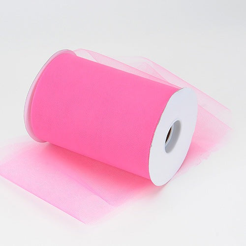 Shocking Pink - Premium Tulle 100 Yards ( W: 6 Inch | L: 100 Yards ) BBCrafts.com
