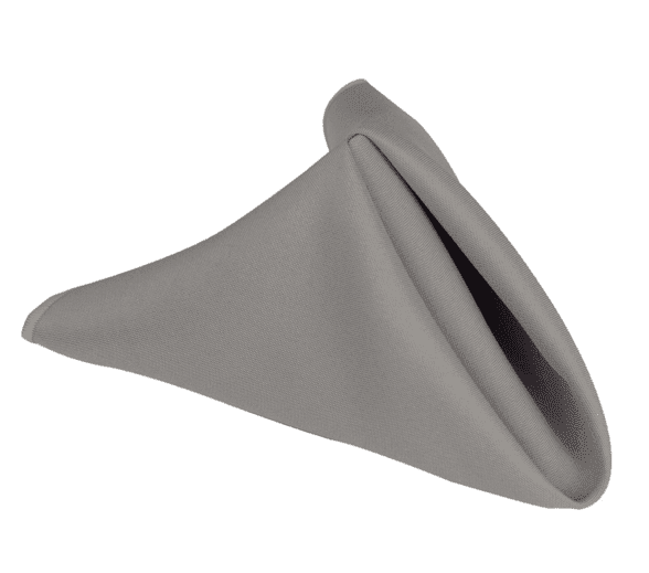 Silver - 20 x 20 Polyester Napkins - 20 x 20 - 5 Pieces | 5 Napkins